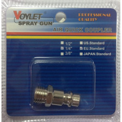 Male quick coupler, external thread 1/4 - blister pack